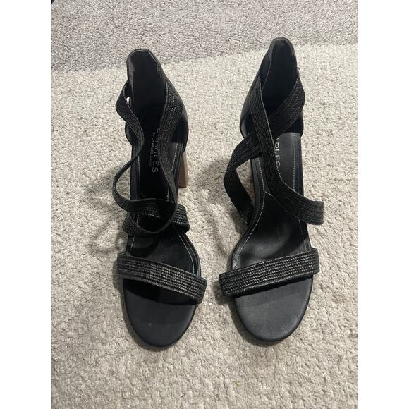 Charles by Charles David Sandals Womens 9M Criss Cross Straps Block Stacked Heel - Picture 5 of 14